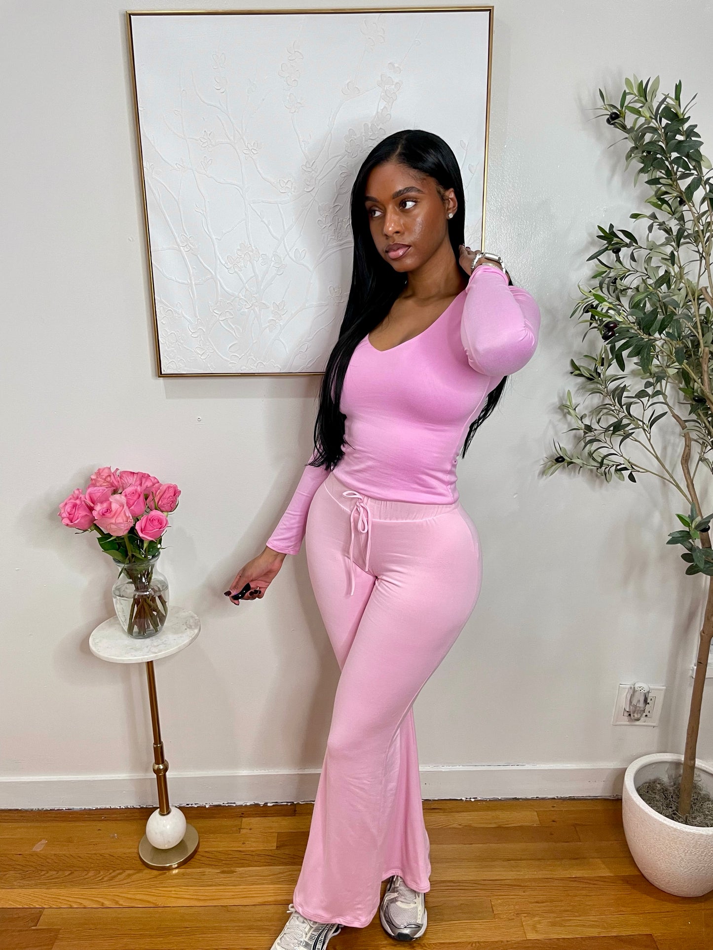 Pretty in Pink Flared Bottoms