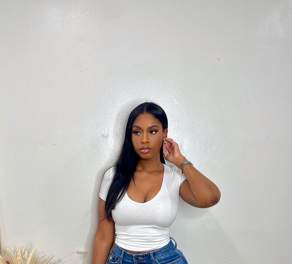 V- Neck Second Skin Basic Top